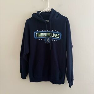NWOT NBA Adult Large Hooded Sweatshirt Blue Minnesota Timberwolves